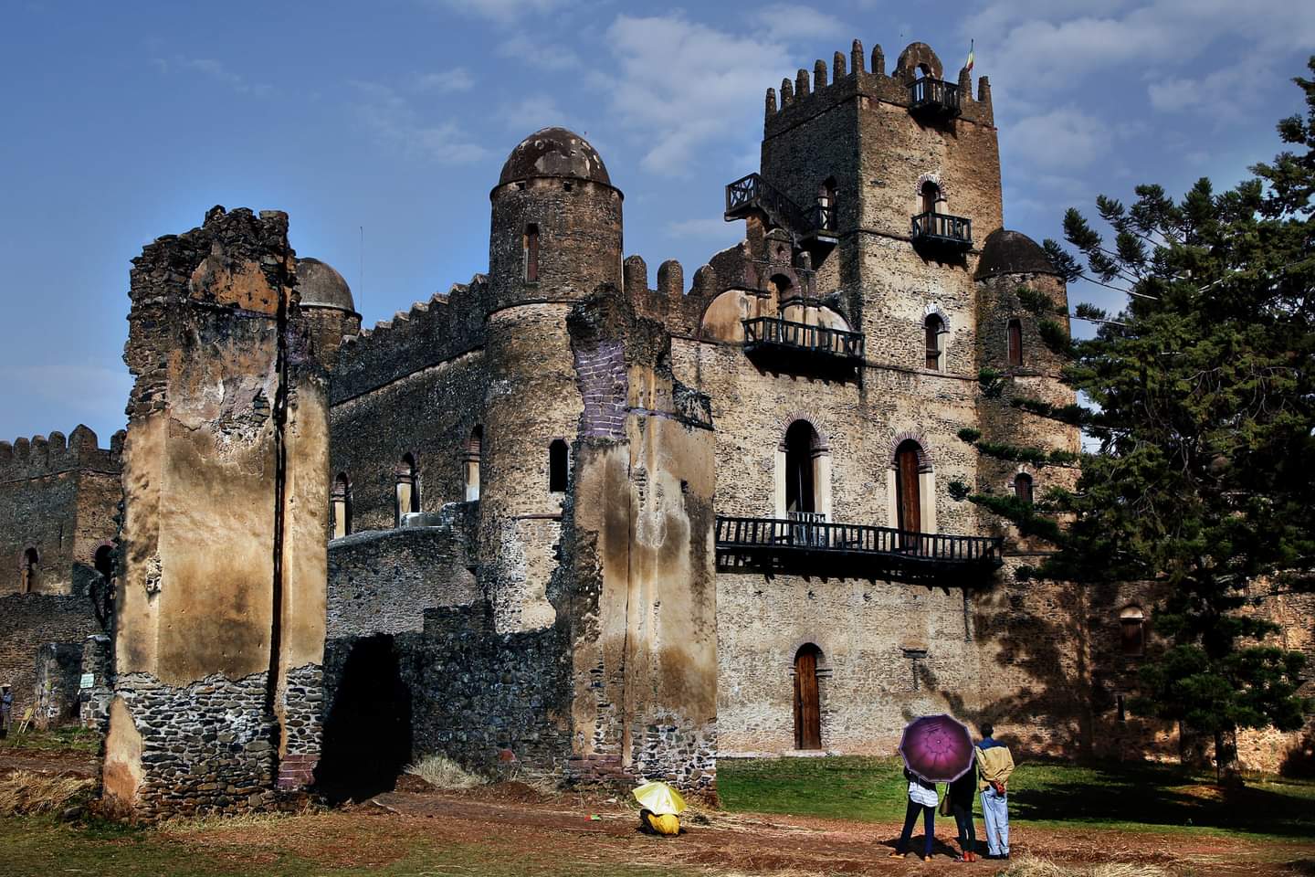 Fasil Ghebbi castle compound in Gondar