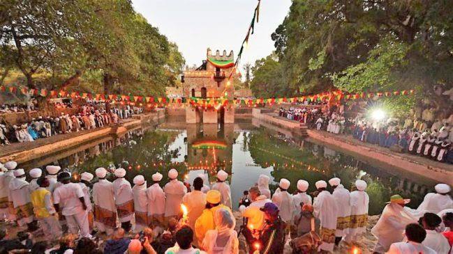 Fasilides' Bath, a site for Timket celebrations