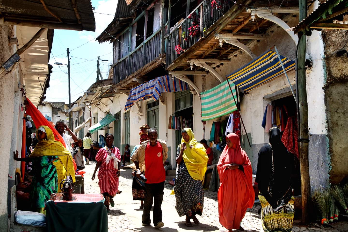 The colorful interior of a traditional Harari house